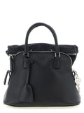 Schwarze Kalbsleder-Schultertasche