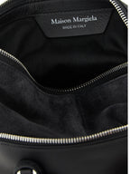 Schwarze Kalbsleder-Schultertasche