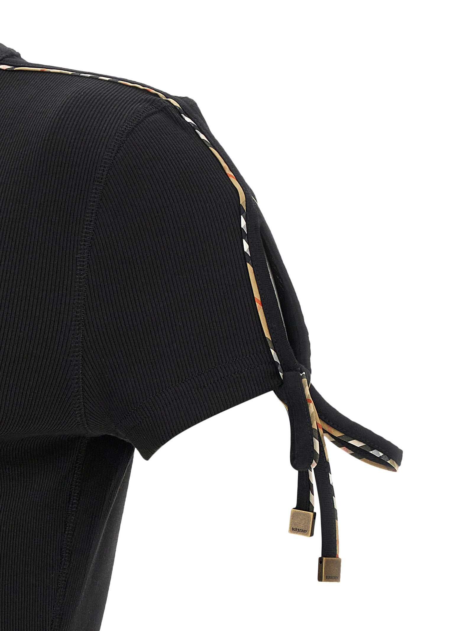 Schwarzes kurzes Baumwollkleid
