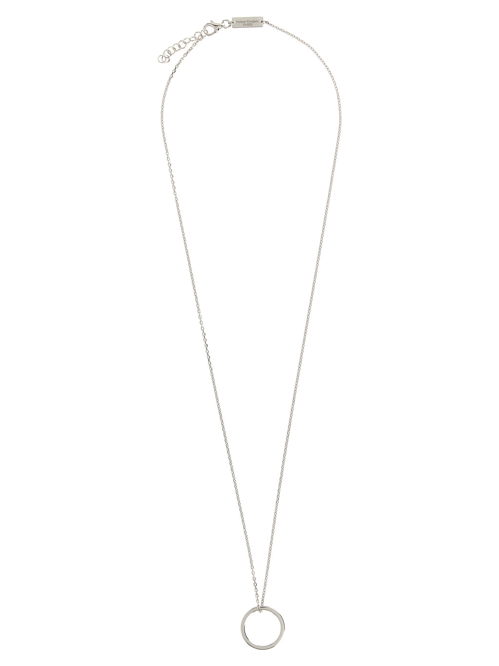 Silberne Halskette mit Ring-Anhänger