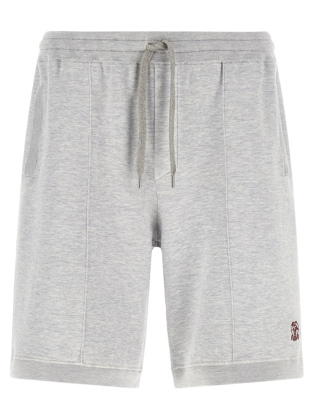 Graue Seiden-Bermudashorts
