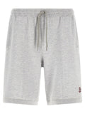 Graue Seiden-Bermudashorts