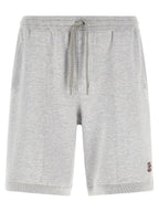 Graue Seiden-Bermudashorts