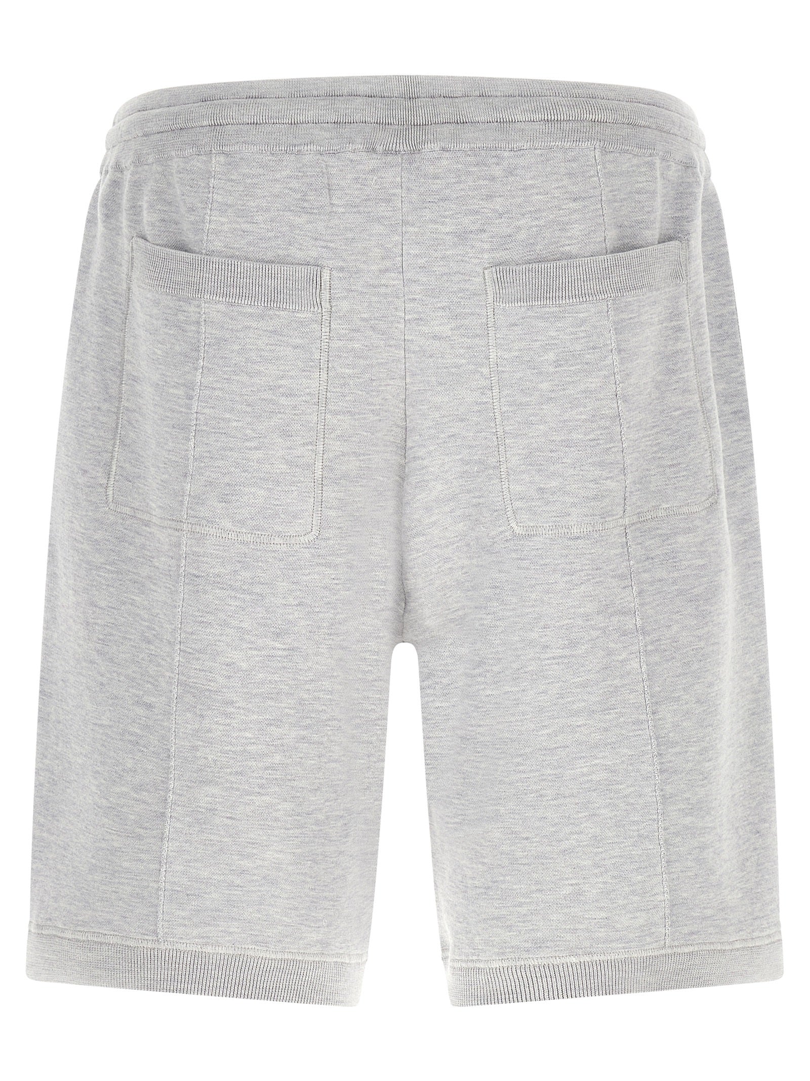 Graue Seiden-Bermudashorts