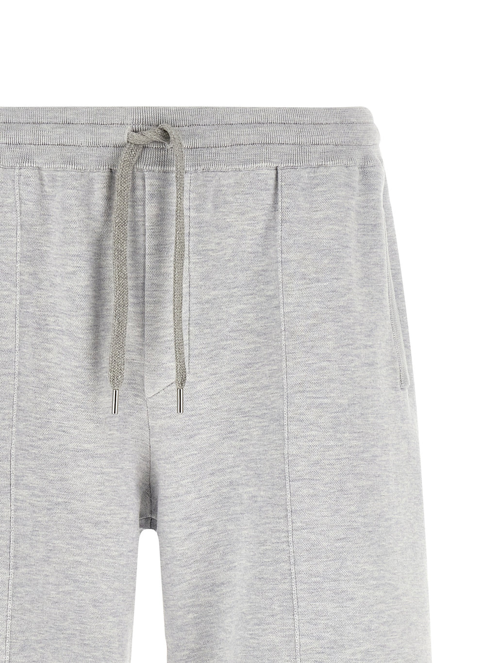 Graue Seiden-Bermudashorts