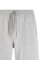 Graue Seiden-Bermudashorts