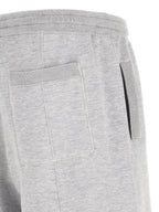 Graue Seiden-Bermudashorts