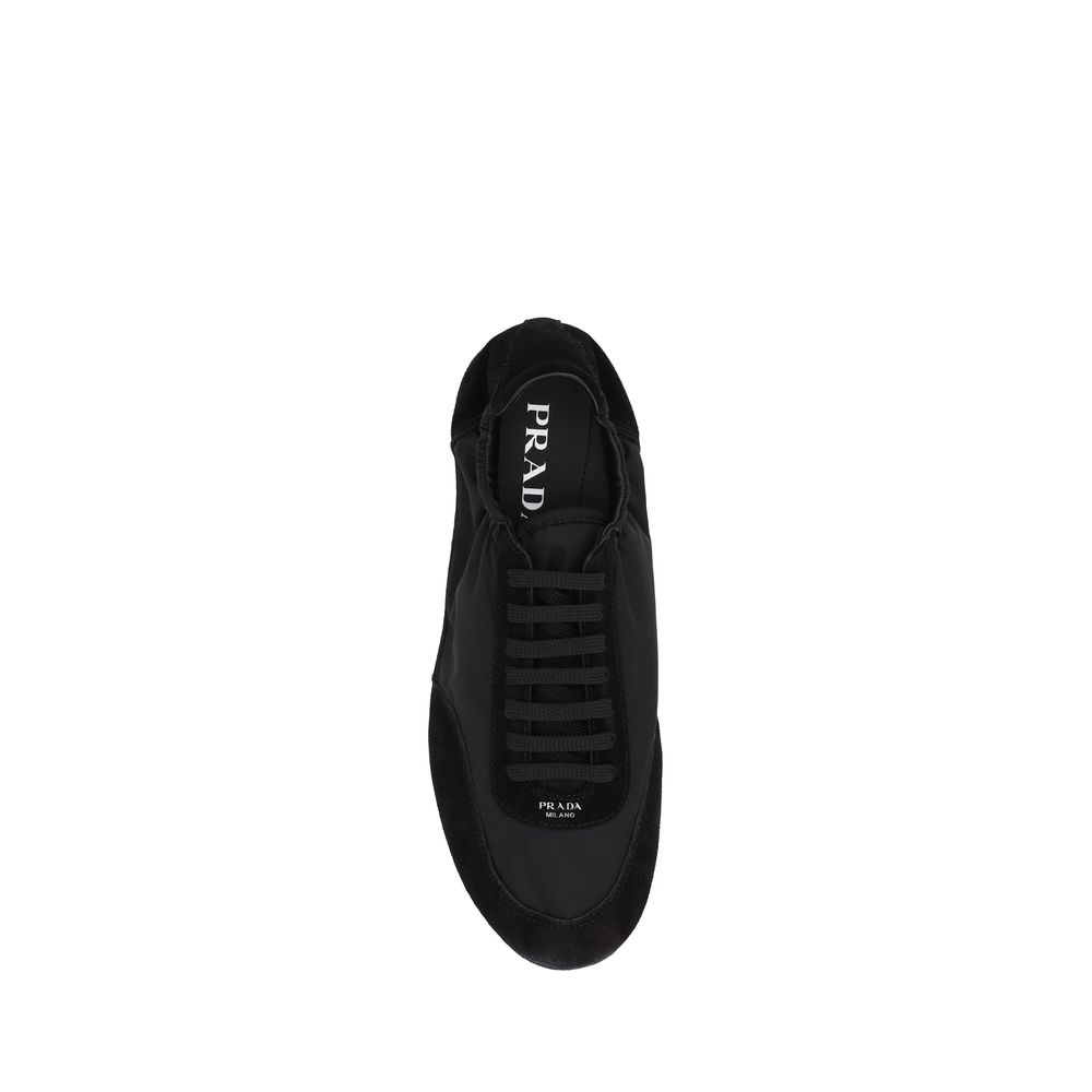 Schwarze Sneaker aus recyceltem Polyamid
