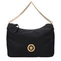 Schwarze Stoffhandtasche