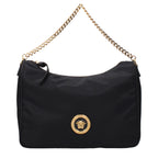 Schwarze Stoffhandtasche