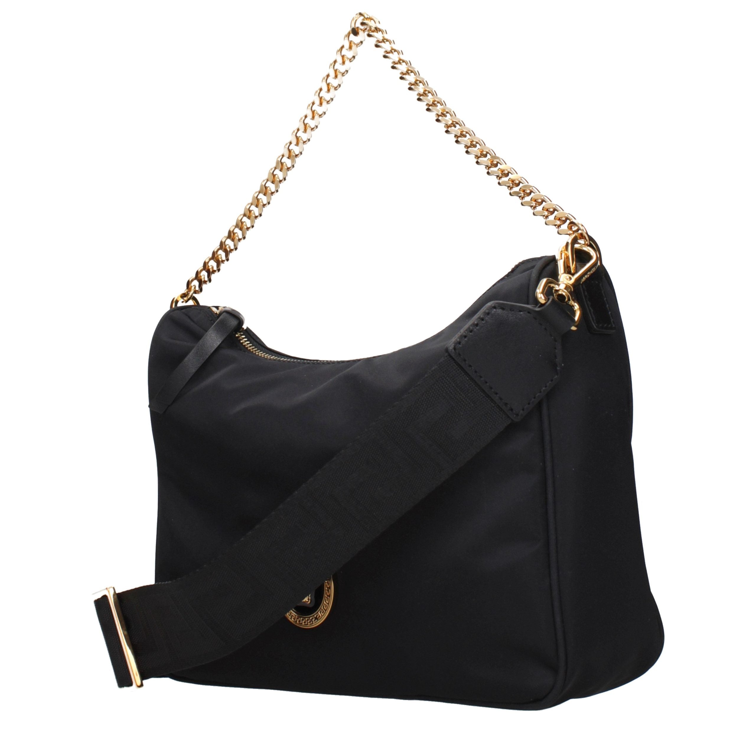 Schwarze Stoffhandtasche