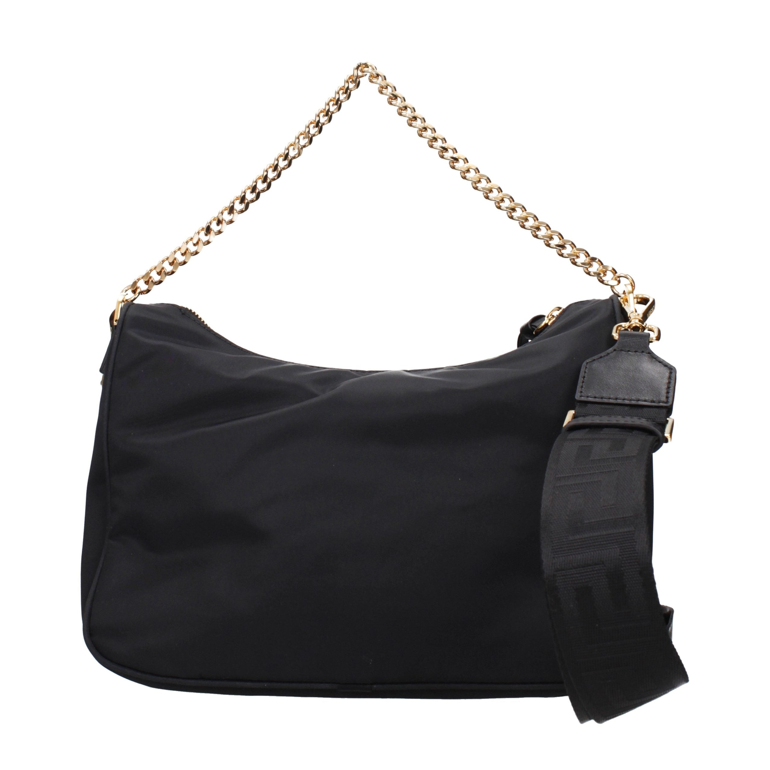 Schwarze Stoffhandtasche