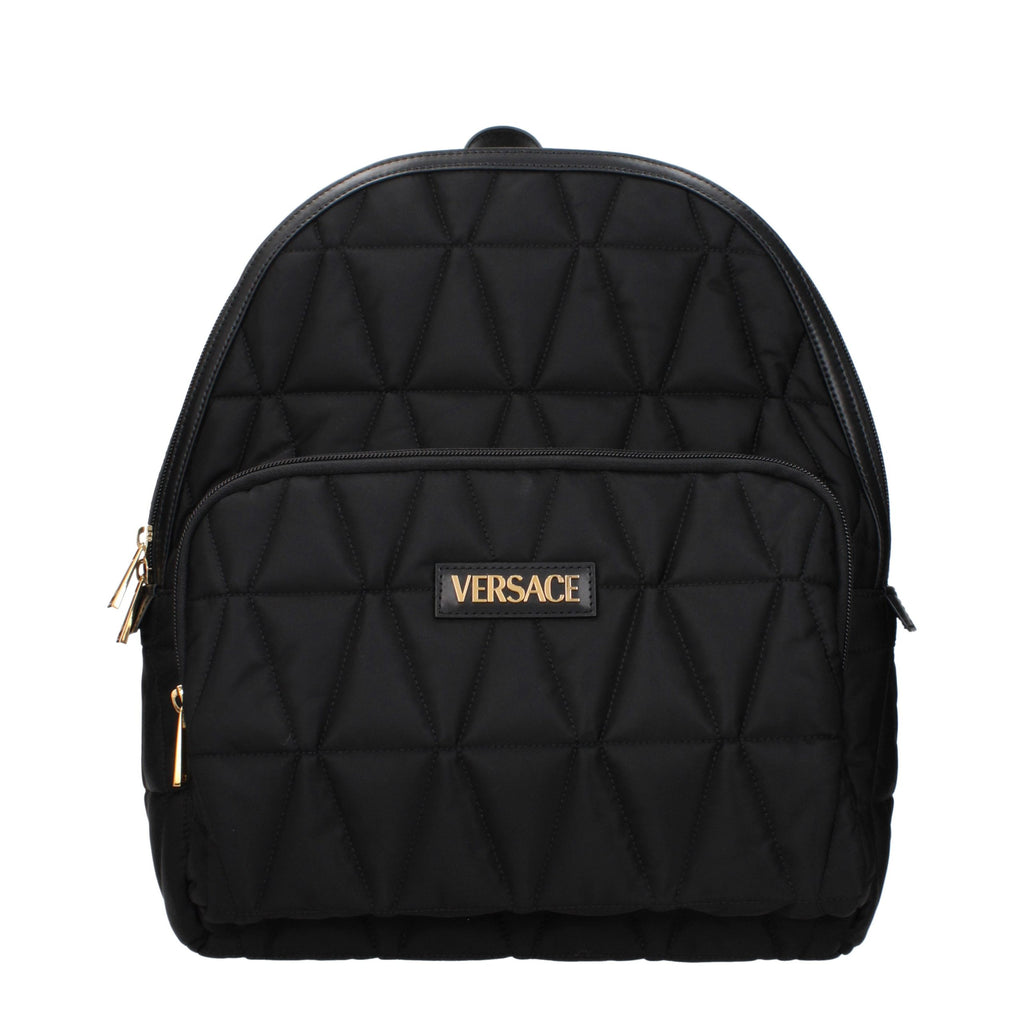 Schwarzer Rucksack aus Stoff
