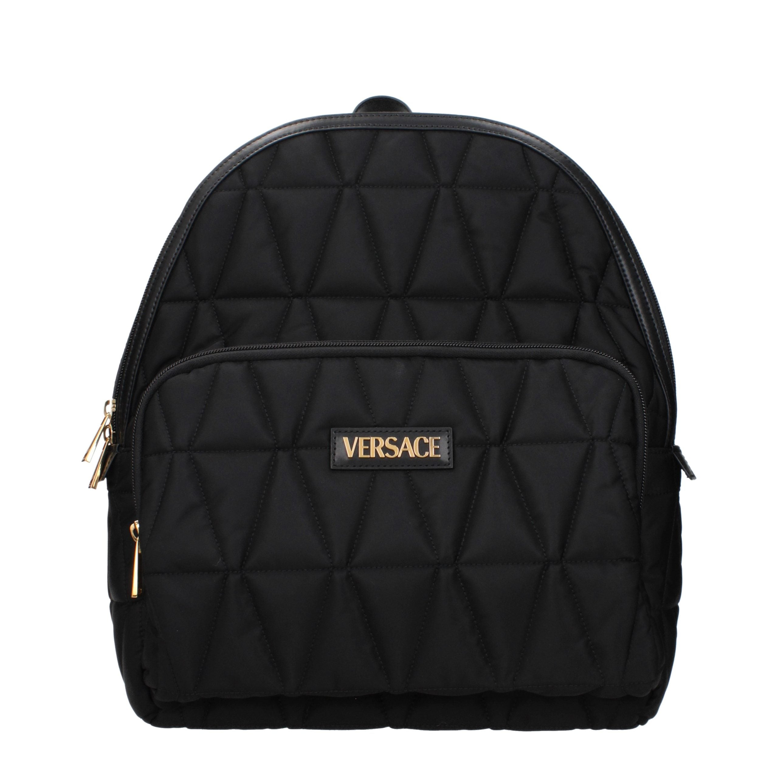 Schwarzer Rucksack aus Stoff