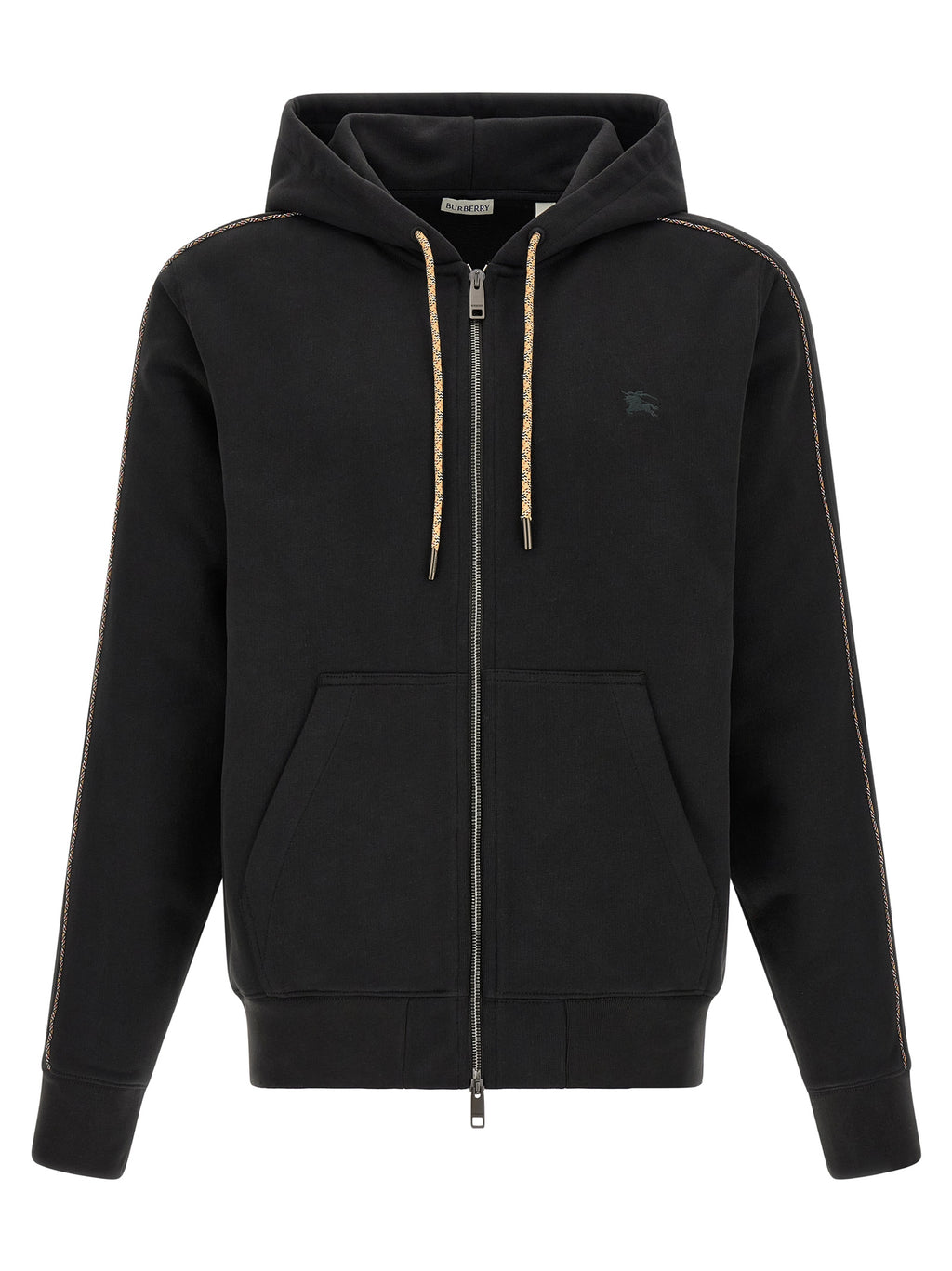 Schwarzer Baumwoll-Sweatshirt