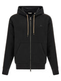Schwarzer Baumwoll-Sweatshirt