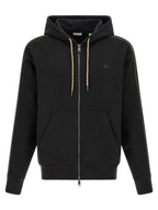 Schwarzer Baumwoll-Sweatshirt