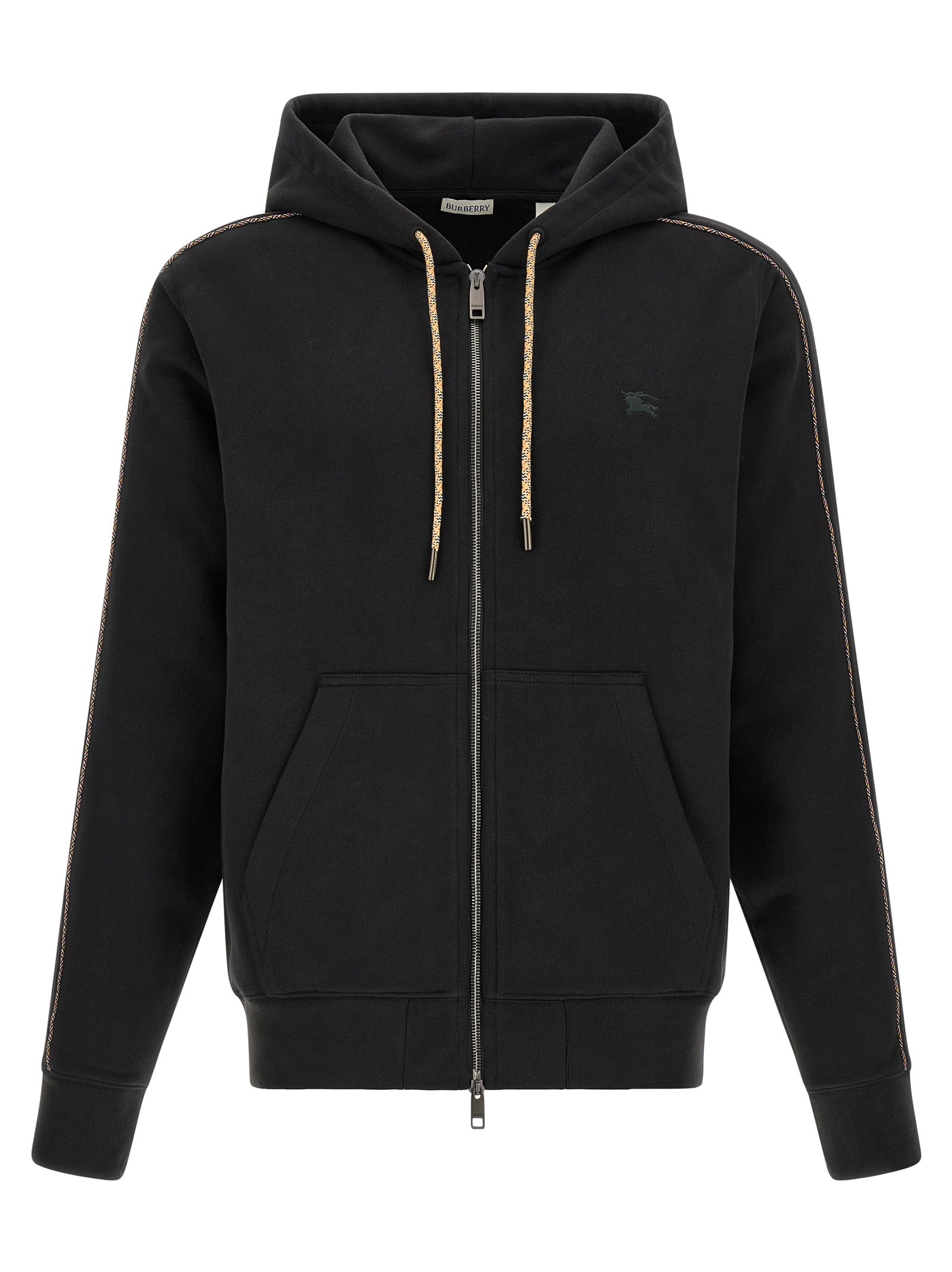 Schwarzer Baumwoll-Sweatshirt