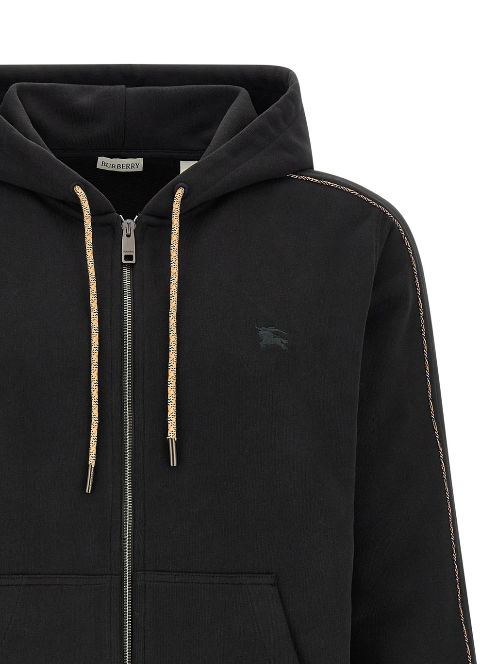 Schwarzer Baumwoll-Sweatshirt