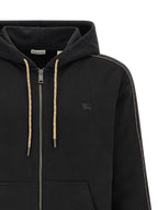 Schwarzer Baumwoll-Sweatshirt