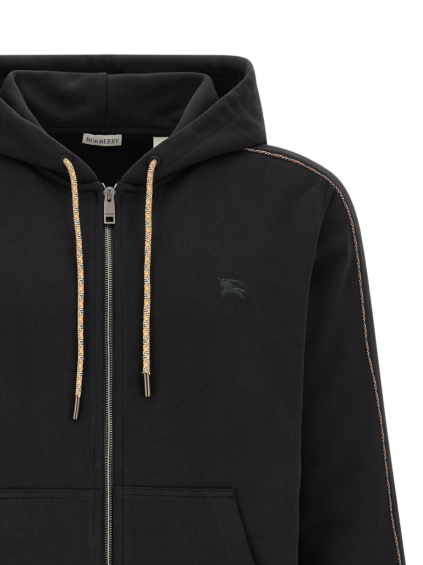 Schwarzer Baumwoll-Sweatshirt