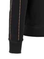 Schwarzer Baumwoll-Sweatshirt