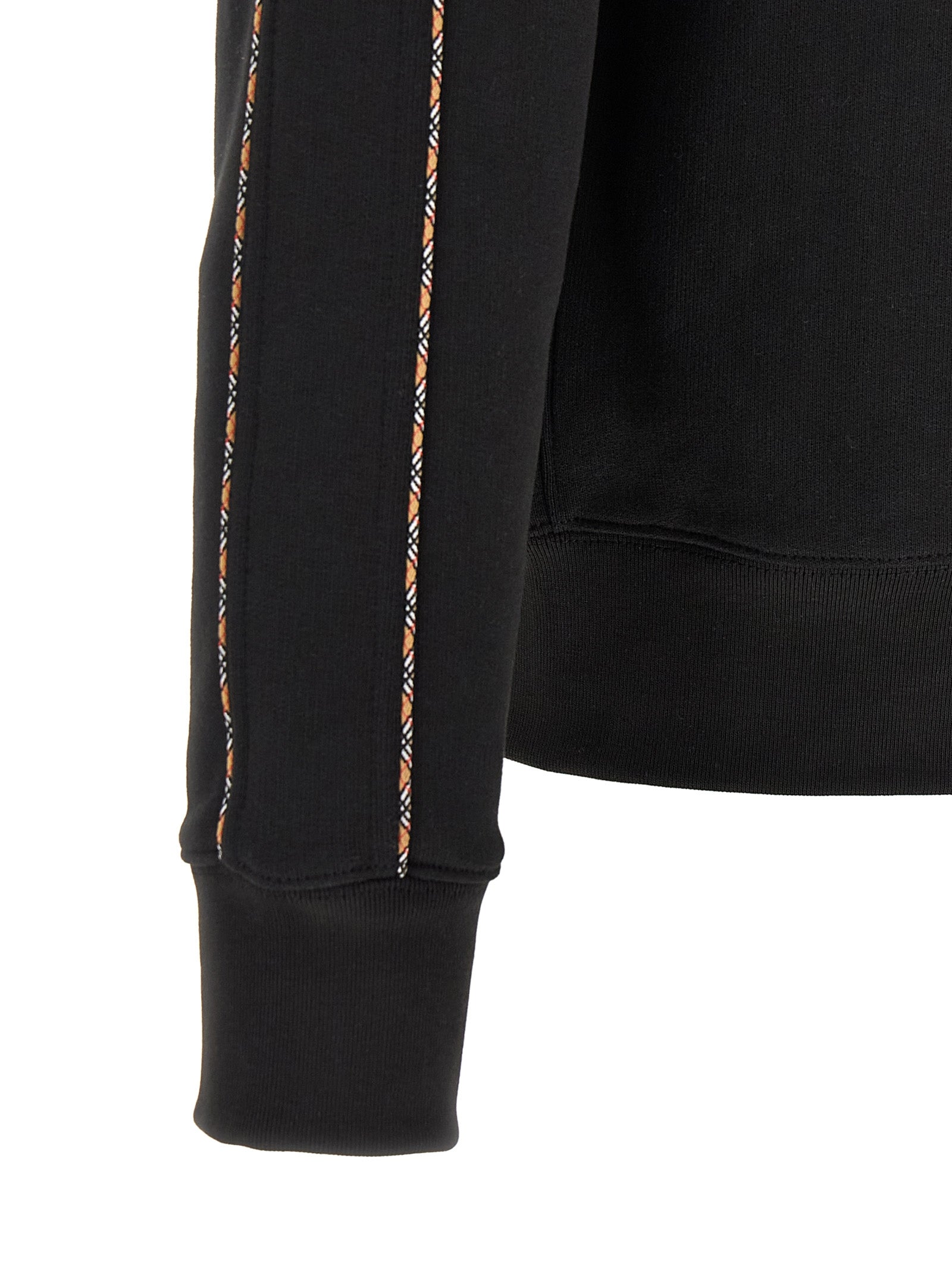 Schwarzer Baumwoll-Sweatshirt