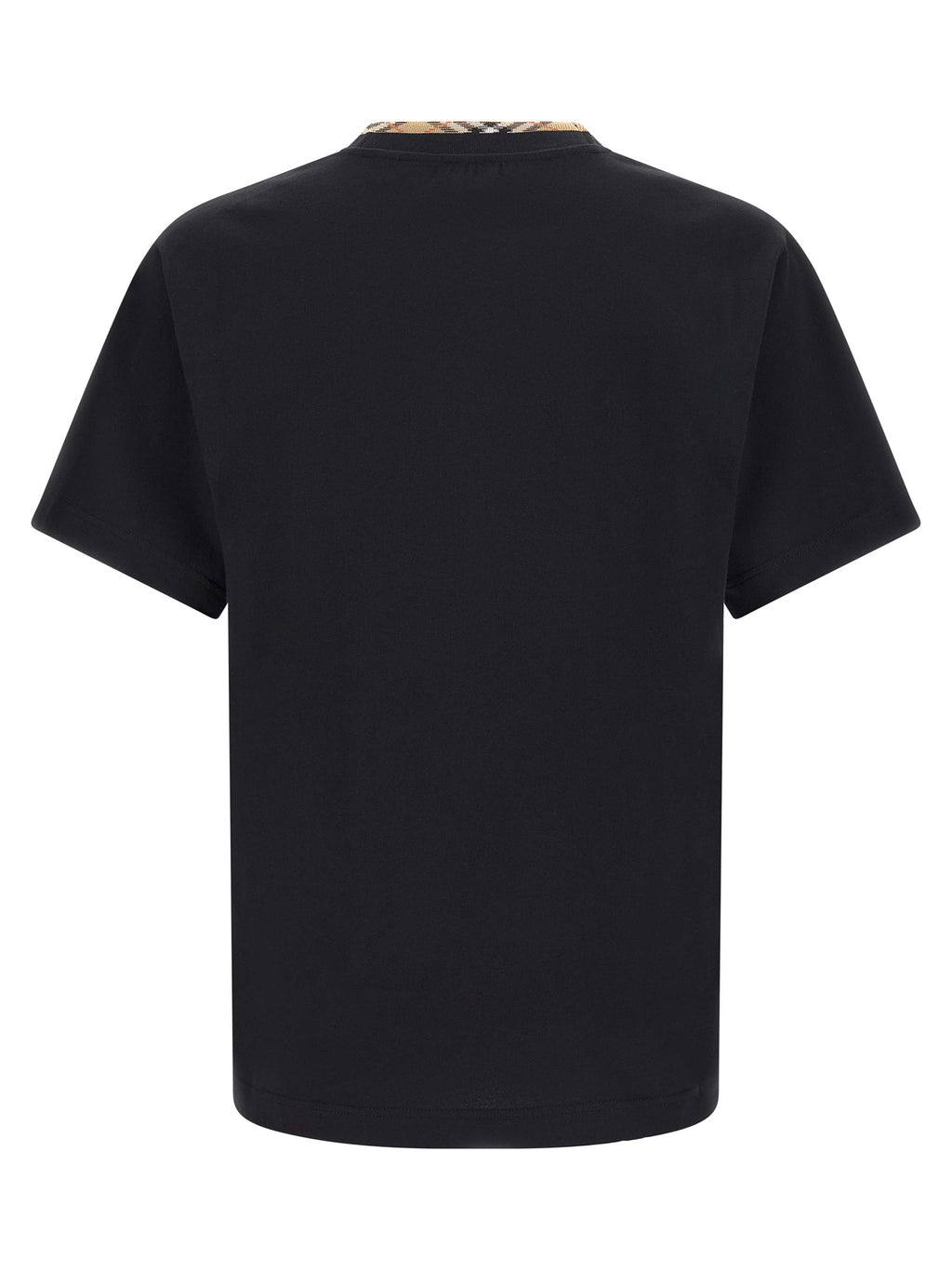 Schwarzes Baumwoll-T-Shirt