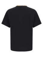 Schwarzes Baumwoll-T-Shirt