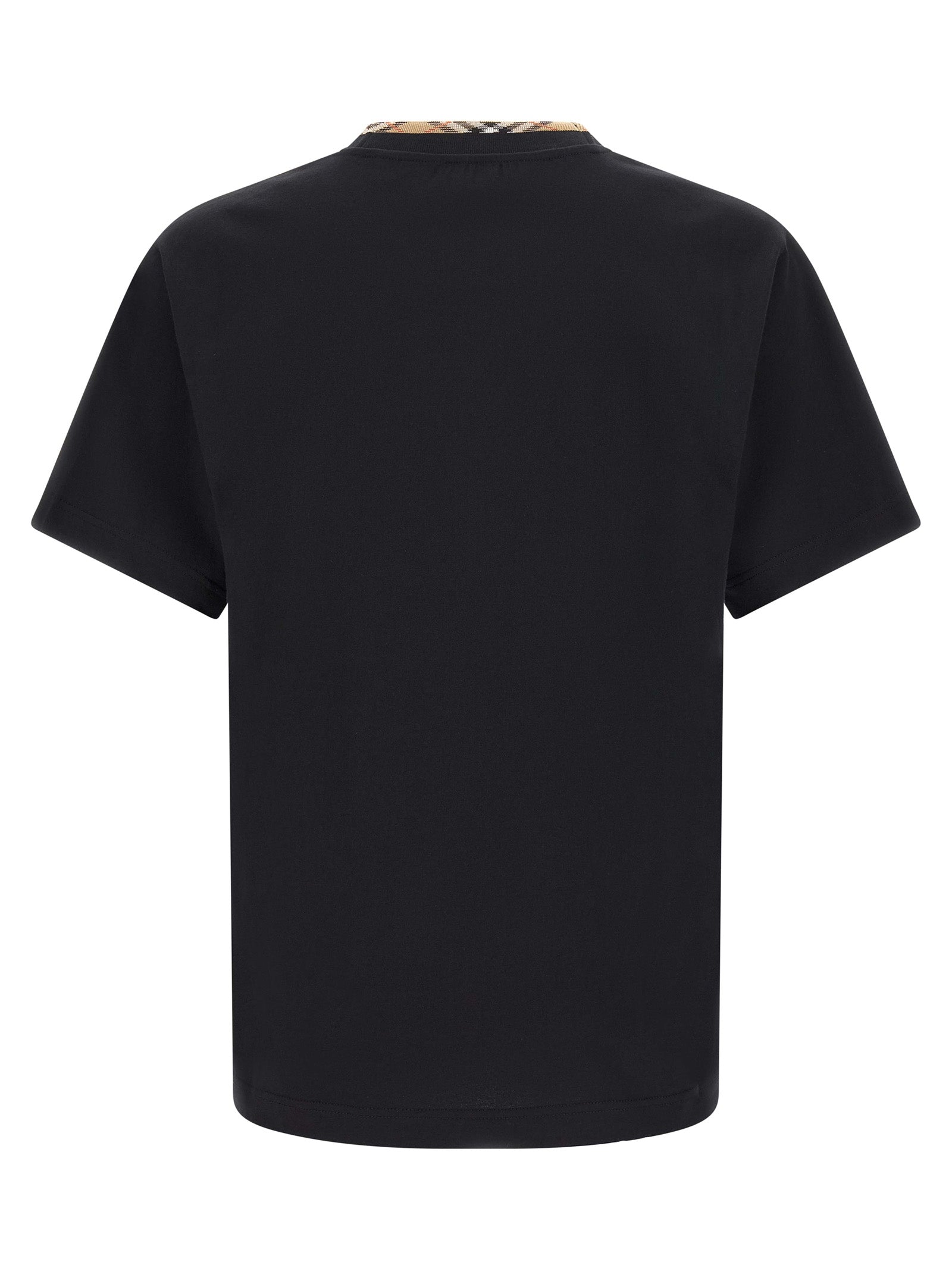 Schwarzes Baumwoll-T-Shirt