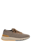 Graue Woll-Sneaker mit niedrigem Schaft