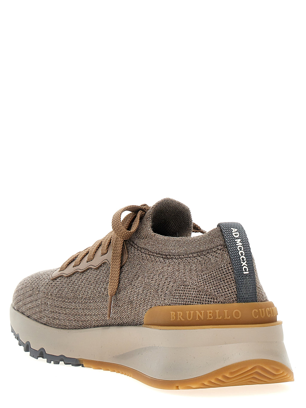 Graue Woll-Sneaker mit niedrigem Schaft
