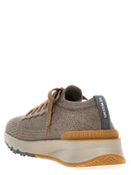 Graue Woll-Sneaker mit niedrigem Schaft