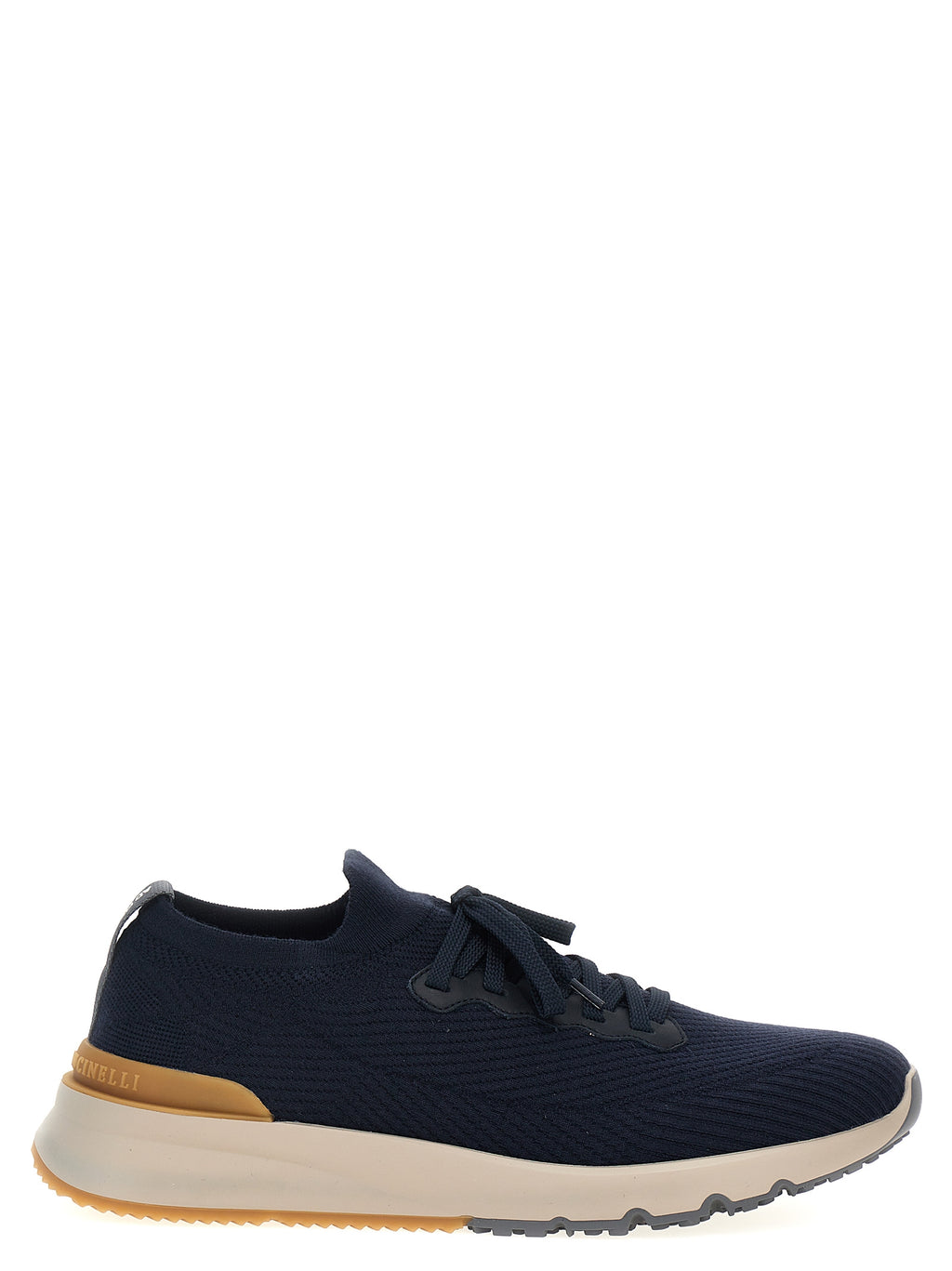 Blaue Woll-Sneaker im Athletic-Stil