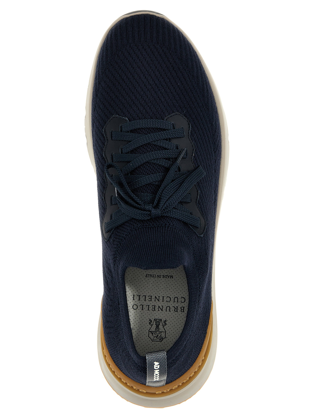 Blaue Woll-Sneaker im Athletic-Stil