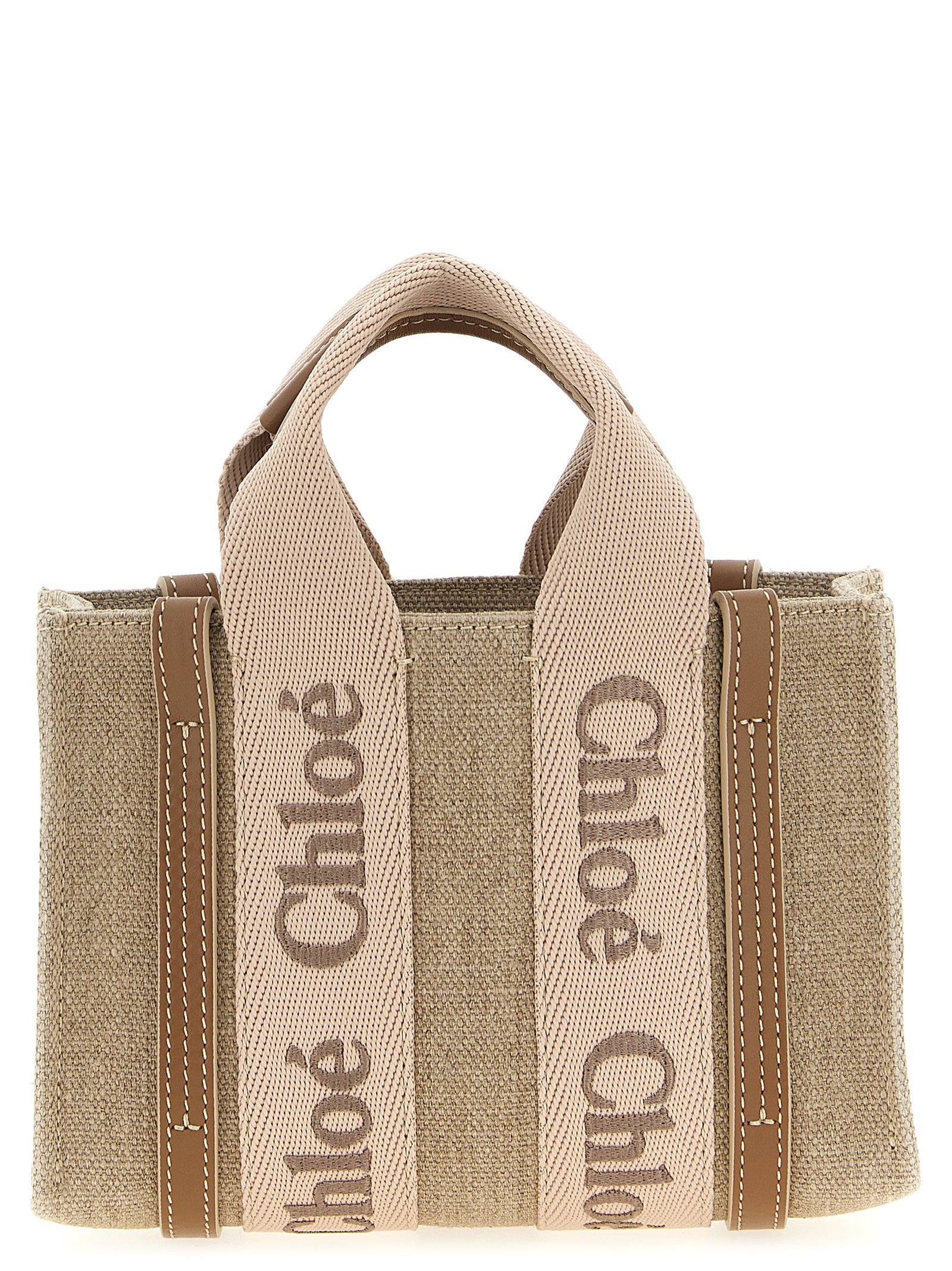 Multicolor Linen Handtasche
