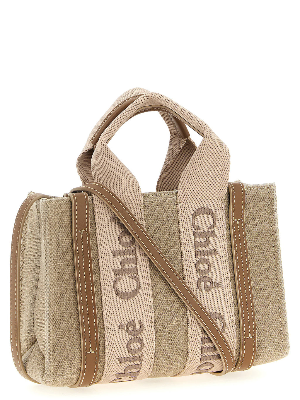 Multicolor Linen Handtasche