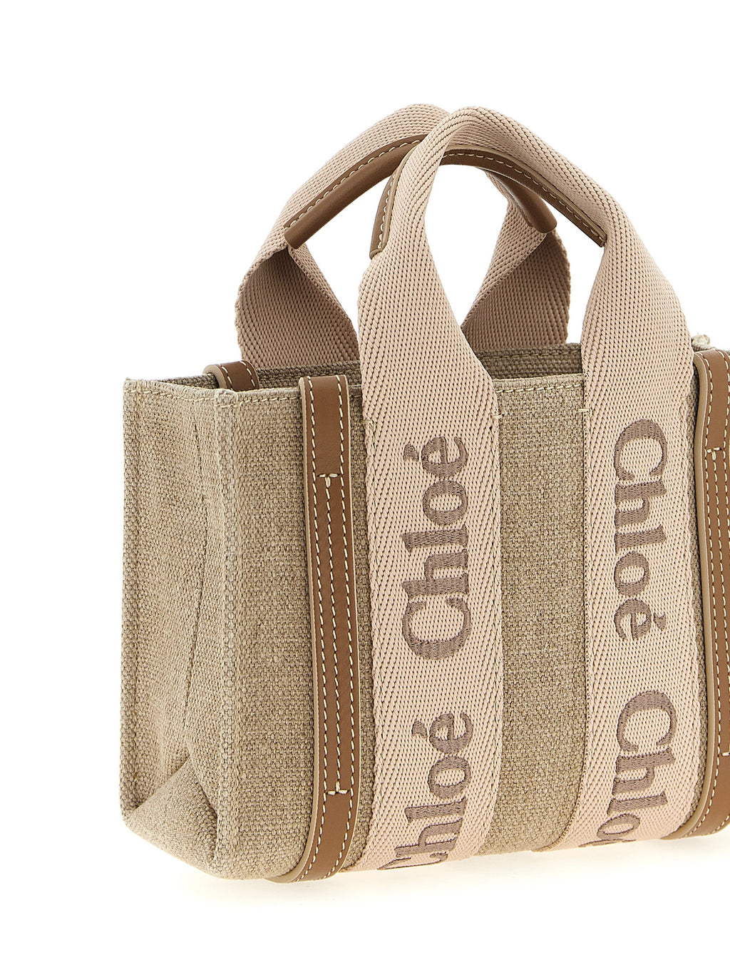 Multicolor Linen Handtasche
