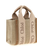 Multicolor Linen Handtasche