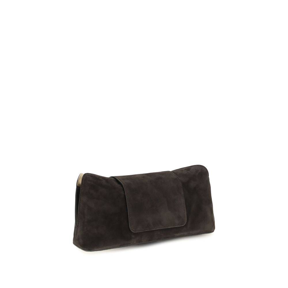 Braune Kalbsleder Bos Taurus Schultertasche
