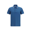 Blaues Baumwoll-Polohemd