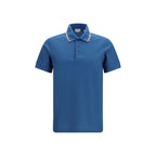 Blaues Baumwoll-Polohemd