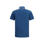 Blaues Baumwoll-Polohemd