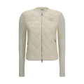 Beige Polyamid-Strickjacke