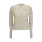 Beige Polyamid-Strickjacke