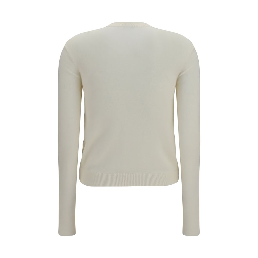 Beige Polyamid-Strickjacke