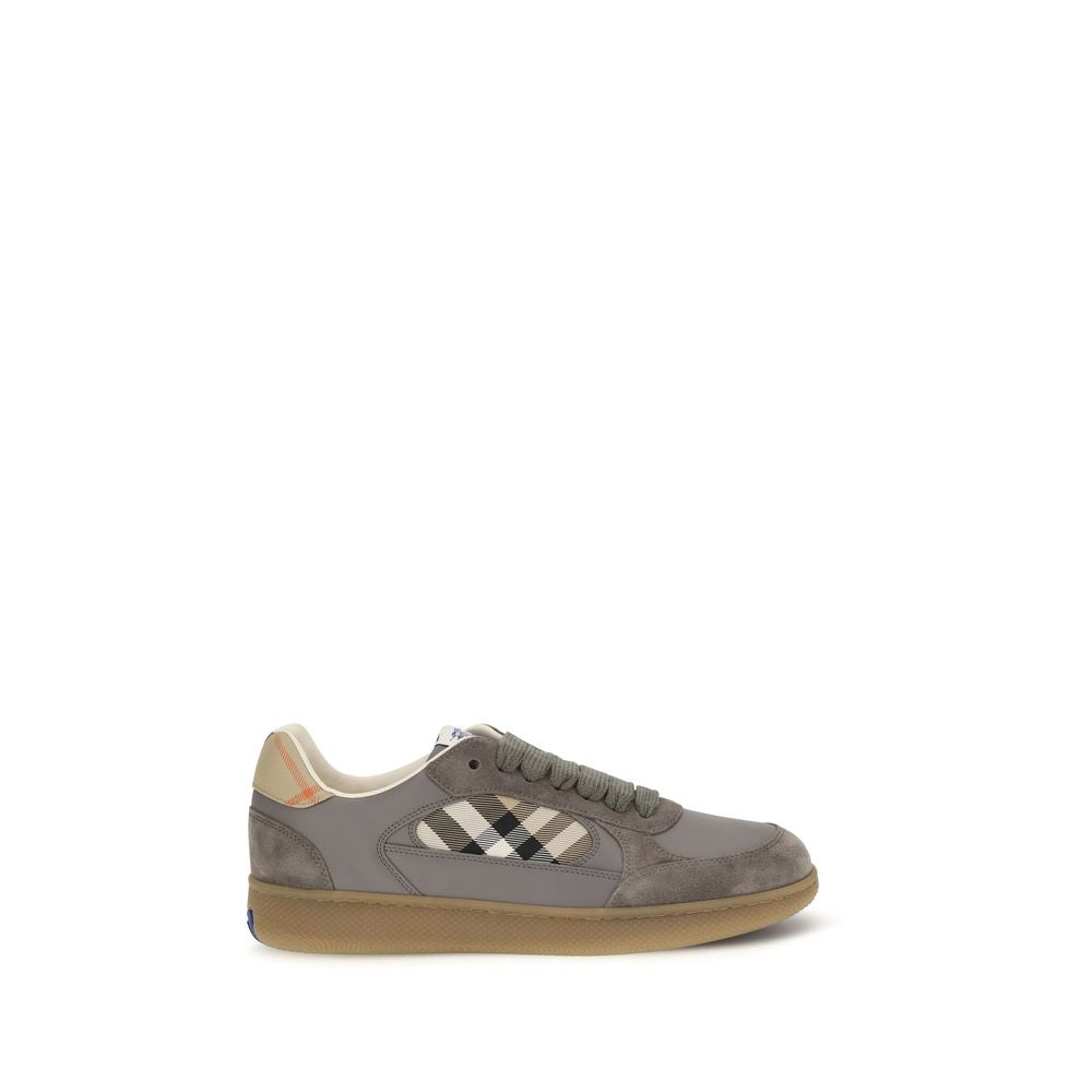 Graue Bos Taurus Kalbsleder Low-Top-Sneaker