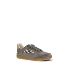 Graue Bos Taurus Kalbsleder Low-Top-Sneaker