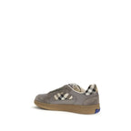 Graue Bos Taurus Kalbsleder Low-Top-Sneaker