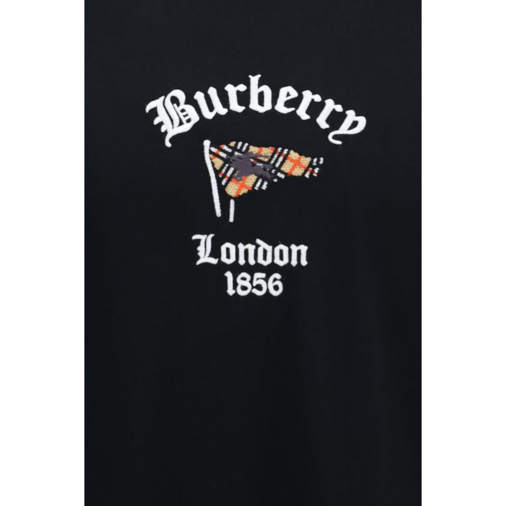 Schwarzes Baumwoll-T-Shirt